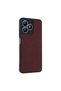 Realme Note 50 4g Compatible Case Aras Leather Cover - Claret Red - 5