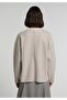 Regular Fit Snap Fastener Unlined Women's Beige Jacket - 2