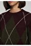 Regular Fit Round Neck Jacquard Women's Purple Sweater - 4