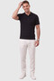 Men's Regular Fit Comfortable Cut Buttoned Black Polo Collar Knitwear T-Shirt Soft Lycra 2608210 - 3