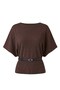 Brown Wes Bat Sleeve Belted Sweater - 5