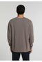 Relaxed Fit Round Neck Plain Men's Brown Sweater - 2