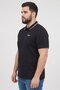Men Regular Fit Brand Logo Short Sleeve Polo Shirt, Black - 3