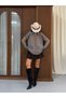 Women's Pocket and Collar Denim Detail Buttoned Knitwear Cardigan - 2