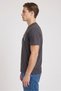 Men Crew Neck Short Sleeve Graphic Print T-Shirt, Charcoal - 3