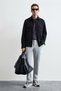 Eliot Men's Slim Shirt Jacket Regular Fit Black