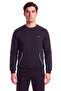 Men's Regular Fit Cotton Metallic Logo Detailed Short Sleeve Black Sweatshirt
