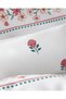 Floral Lines Cotton Single Bed Sheet Duvet Cover Set 160X220 cm Pink - Green - 6