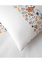 Bloomy Lines Cotton Double Bed Sheet Duvet Cover Set 200X220 cm Yellow - 4