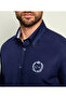 Men's Regular Fit Logo Embroidered Long Sleeve Navy Blue Shirt - 3