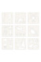 9PCS 5.1inch Sea Animal Stencils Set for Painting – Reusable Ocean Theme Drawing Templates for Wall - 7