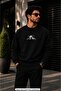 Men's Minimalist Mountain Landscape Printed Cycling Round Neck Casual Sweatshirt