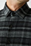 Long Sleeve Regular Fit Plaid Wool Flannel Lumberjack Winter Shirt - 5