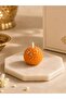 Laddu Candle | Orange Scented | Diwali Gift | Soy-Coconut Wax | Custom Colour | Handmade Dubai UAE - 2