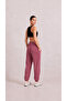 Women's Pink Modal Fabric Silky Textured Sweatpants - 7