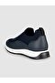 Genuine Leather Knitwear Navy Blue Men's Sneaker Shoes - 5