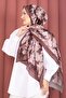 Premium Floral Patterned Shawl Series Coffee - 2