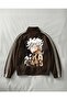 Anime One Piece Double Striped Printed Oversize China Unisex Jacket