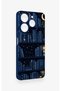 Tecno Spark 10 Pro Compatible Night-Themed Bookshelf Patterned Silicone Case - 3