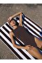Coast Pocketed Beach Towel Brown-White - 3