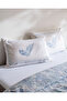 Vions King Size 100% Cotton Karde Printed Bed Sheet Pique Set - Blue - 4
