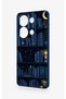 Redmi Note 13 Pro 4g Compatible Night-Themed Bookshelf Patterned Silicone Case - 4