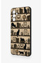 Samsung A04S Compatible Vintage Black Cat Patterned Silicone Case - 4