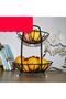 Duo Fruit Basket Vegetable Holder, Two-Tier Storage Box - 3