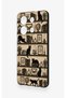 Infinix Note 30 Compatible Vintage Black Cat Pattern Silicone Case - 4