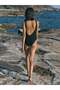Round Neck Swimsuit Black - 2