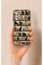 Samsung A13 Compatible Vintage Black Cat Patterned Silicone Case