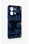 Vivo Y36 Compatible Night Themed Bookshelf Patterned Silicone Case - 3