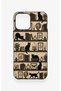 iPhone 12 Pro Max Compatible Vintage Black Cat Pattern Silicone Case - 2