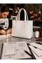 Women's Shoulder Bag Crocodile Pattern Printed Croco Leather Length 32 cm Width 42 cm Width 12 cm - 3