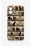 Samsung A07 Compatible Vintage Black Cat Patterned Silicone Case - 2