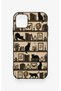 iPhone 11 Compatible Vintage Black Cat Pattern Silicone Case - 2