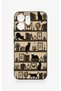 Oppo Reno 14F Compatible Vintage Black Cat Pattern Silicone Case - 2
