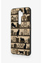 Oppo A5 2020 Compatible Vintage Black Cat Patterned Silicone Case - 2