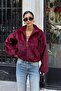 Women's Stand Collar Faux Fur Jacket