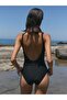 V-Neck Swimsuit Black - 4