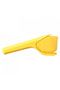 Lemon Squeezer - Yellow Manual Citrus & Lime Juicer with Built-In Strainer, Easy Two-Hand Press, Space-Saving Flat Design, Handheld Kitchen Tool
