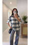 Gilsa Blue Stone Plaid Shirt - 2