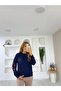 Modal Textured Embroidery Long Sleeve Sweatshirt - 4