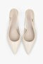 Women's Kaven Ecru Skin Mini Heeled Stiletto - 4