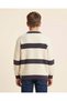 Senior Boys Beige And Brown Crew Neck Printed Sweater - 4