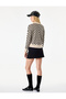 Long Sleeve High Neck Striped Knit Sweater - 5