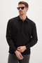 Half Button Polo Collar Pique Sweatshirt - 5