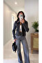 Diors Snow Wash Gray Knitwear Detailed Jacket - 4