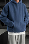 Men's Oversized Hooded Sweatshirt with Front Stitching Detail - 3