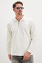 Printed Half-Zip Polo Collar Sweatshirt - 2